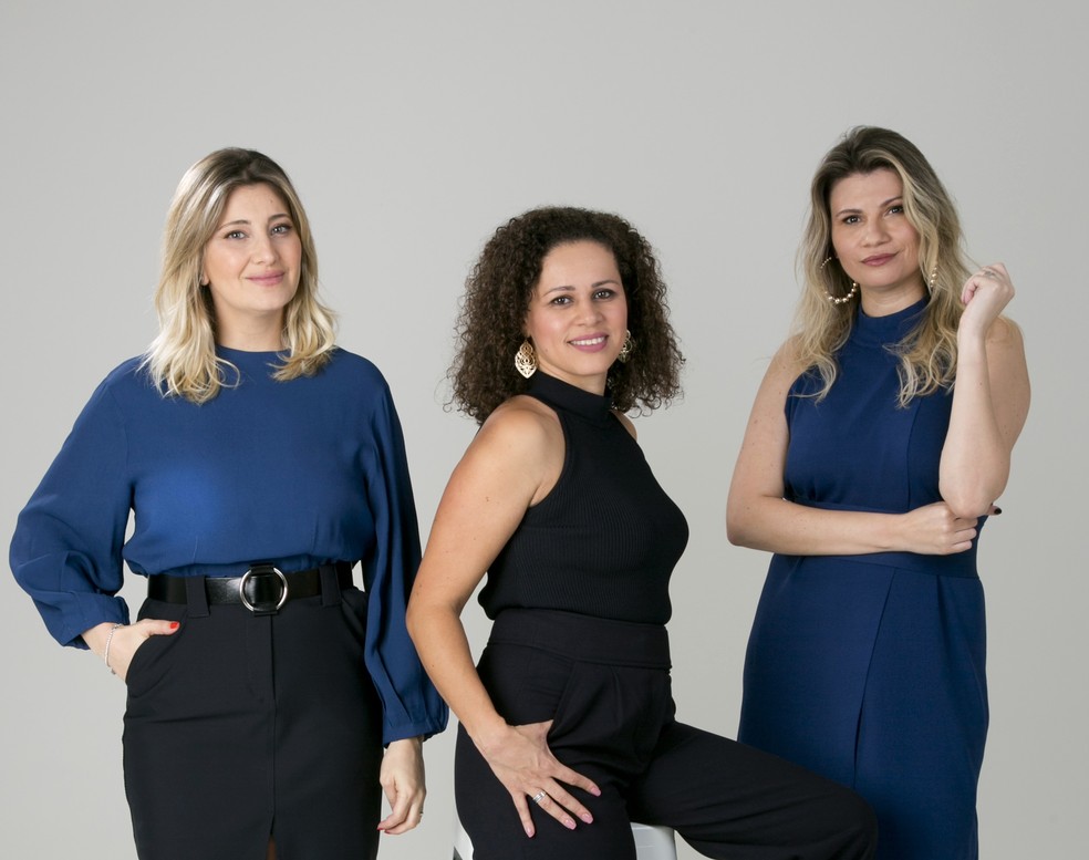 Monique Lima, Angelica Vasconcelos e Etienne Du Jardin, o trio de fundadoras da Mimo — Foto: Divulgação