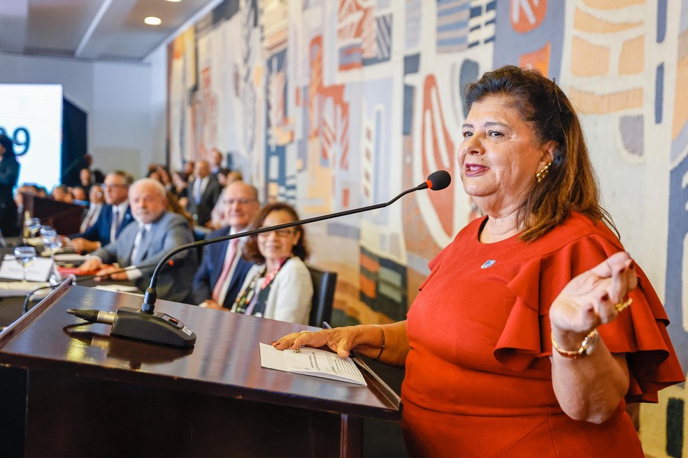 Luiza Trajano, em evento no Palácio do Itamaraty, em Brasília, em maio deste ano — Foto: Foto: Ricardo Stuckert/Presidência da República