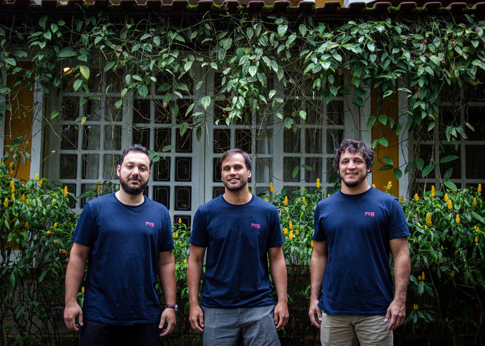 Fundadores da Plug: Marcel Nicolay (CTO), Alex Vilhena (CEO) e Thiago Garuti (COO) — Foto: Divulgação