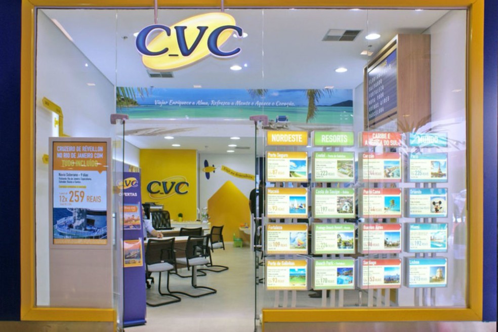 Loja da CVC: empresa avalia oferta primária de ações de até R$ 200 milhões, dos quais Paulus se comprometeu com R$ 75 milhões — Foto: Divulgação