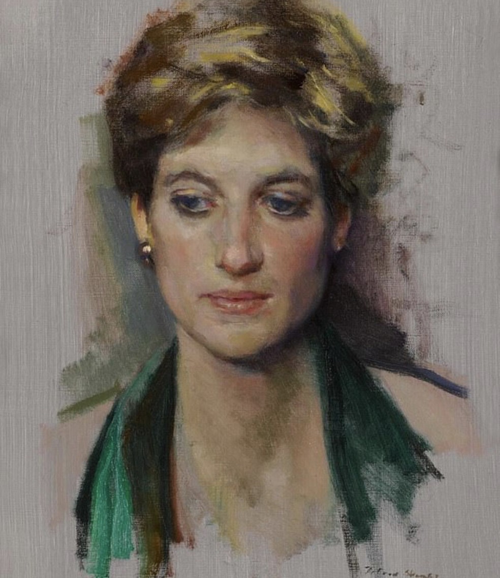 Retrato da Princesa Diana, pintado por Nelson Shanks — Foto: Reprodução