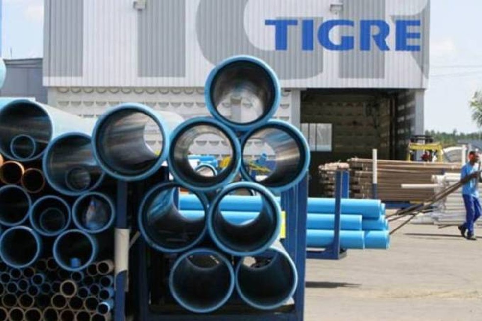 Fábrica da Tigre: tubos e conexões com demanda crescente — Foto: Divulgação/Arquivo
