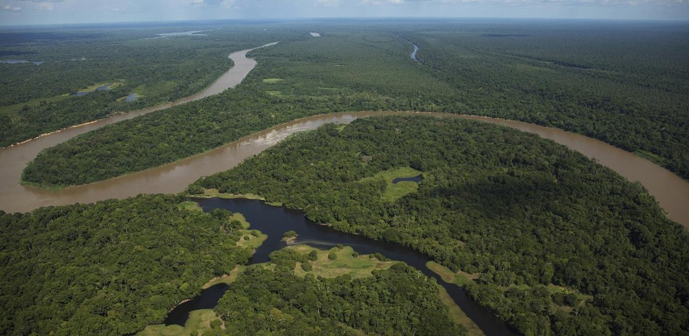 Rio Auati-Paraná, Comunidade Barreirinha de Baixo (AM): Projeto tem meta de proteger até 2 milhões de hectares na Floresta Amazônica, o — Foto: Agência O Globo