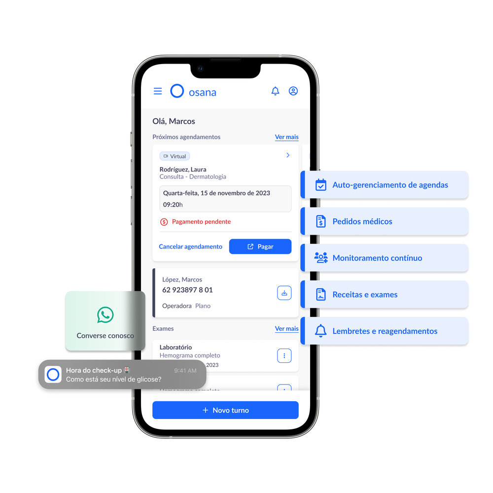 Interface da Osana Salud: Healthtech argentina chega ao Brasil capitalizada — Foto: Divulgação