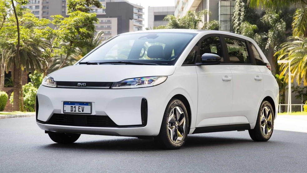 BYD D1: carro usado em parceria com a 99 em São Paulo — Foto: Divulgação