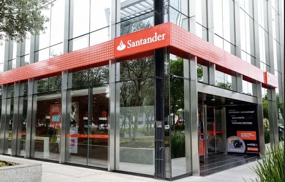 Agência do Santander: lucro abaixo das projeções — Foto: Divulgação
